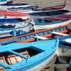 Le barche dei pescatori ferme al porto di Cetara
